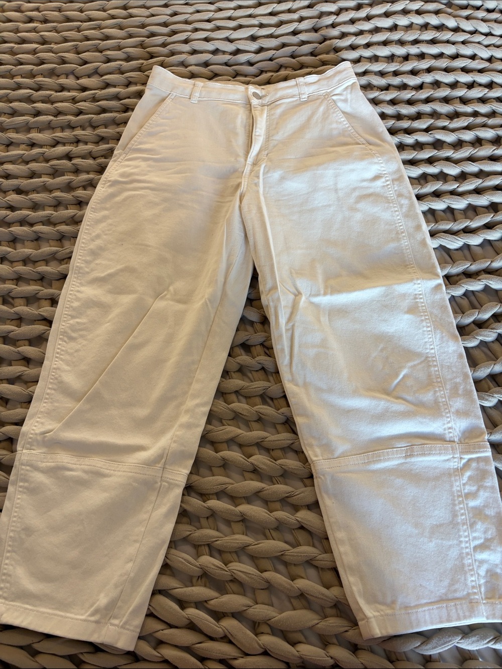 Everlane Cream Barrel-Leg Jeans